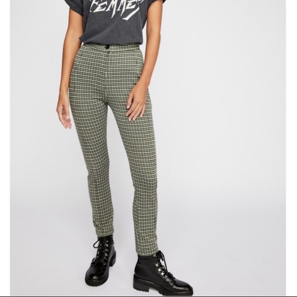 Free people carnaby plaid Checkered Pants